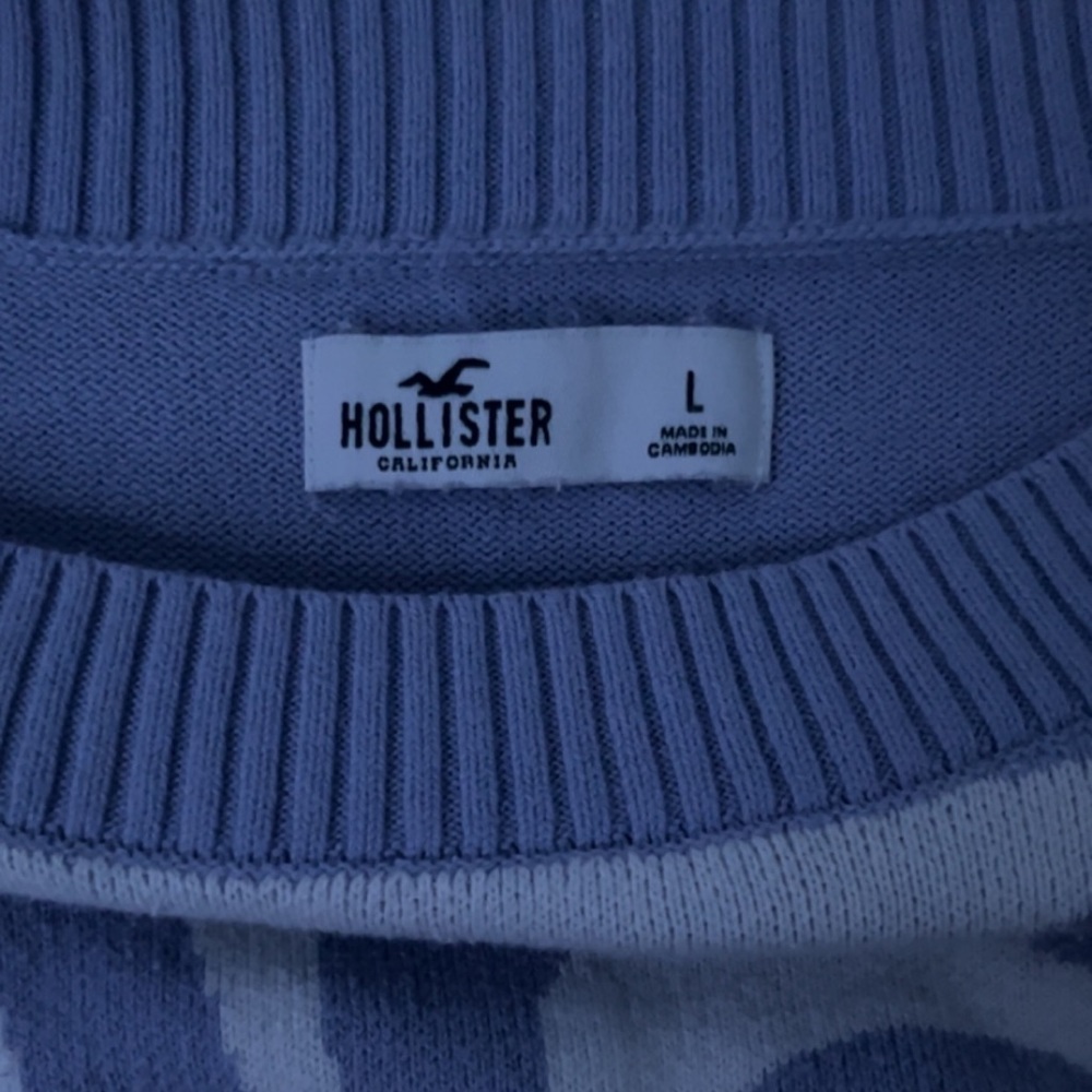HOLLISTER Purple and white sweater